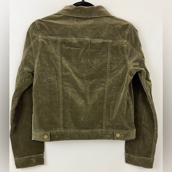 JUST USA - Dark Olive Rustic Corduroy Jacket with bronze hardware Junior… - Picture 11 of 16